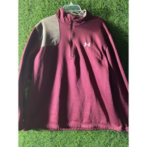 Under Armour Coldgear Reactor Hybrid 1/2 Zip‎ Pullover Men's 2XL* Maroon Storm